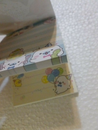 MAME GOMA - Fiesta (Azul) - MINI BLOC DE NOTAS - san-x -NUEVO- Japón APROX 2.75" x 3.5" - Imagen 3 de 3