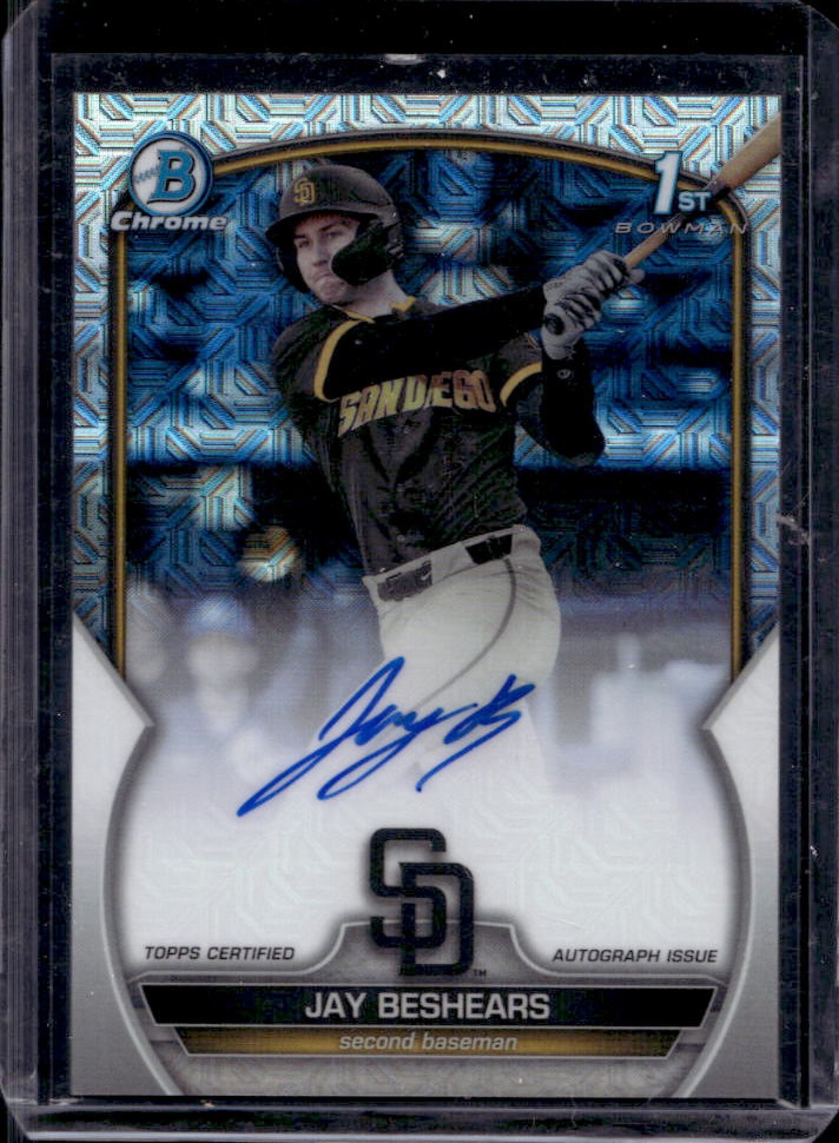 2023 Bowman Draft Jay Beshears Chrome Auto HTA Choice Refractor 1st #8/150
