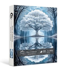 Tree of Life Jigsaw Puzzles 1000 Pieces, PICKFORU Nature Tree of Mirror Puzzles