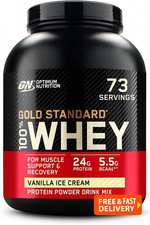 OPTIMUM NUTRITION GOLD STANDARD 100% WHEY Vanilla Ice Cream 5lbs 13.70 per gallon