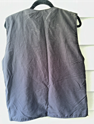 Men's Utility Vest ~ Black ~ XXL (46") ~ Multi-pockets ~ Zippers - Picture 3 of 9