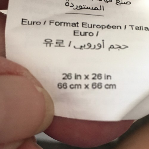 Pottery Barn Euro Sham One Sham 100 % Leinen vorne Waffel weiß 26" quadratisches Etikett Größe - Bild 9 von 9