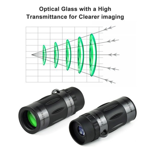 Kompaktes 8x20 Monokular-Teleskop - Tragbares Hochauflösendes Teleskop, Ide3790 - Bild 2 von 6