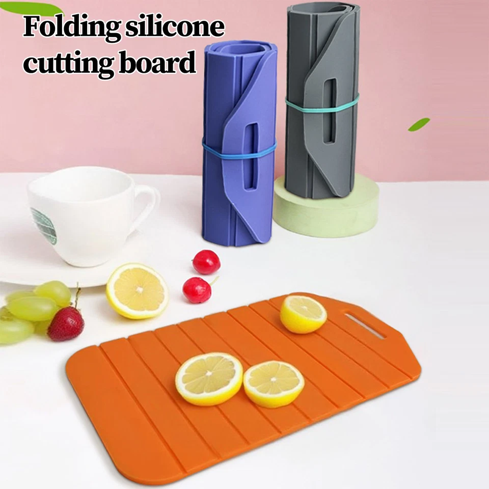 Tabla de cortar de silicona flexible de doble cara portátil Foto 4 de 4
