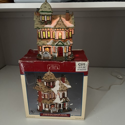 VTG Lemax Village Princeton Inn Porcelain Lighted House 2002 Christmas Decor - Imagen 2 de 18