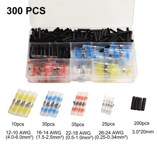 Reliable Seal and Strain Relief 300PCS Heat Shrink Solder Wire Connectors - Afbeelding 2 van 12