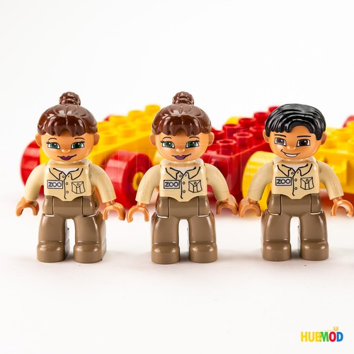 Lot LEGO Duplo Figure Minifigure Zoo Worker Train Car Base Vehicle Chassis - Picture 3 of 5