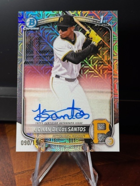 2025 Bowman Chrome JOHAN De Los SANTOS Auto HTA Choice Refractor 1st /150