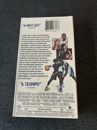 He Got Game (VHS Tape Sealed w/Watermarks 1998 Spike Lee Denzel Washington - Imagen 2 de 4