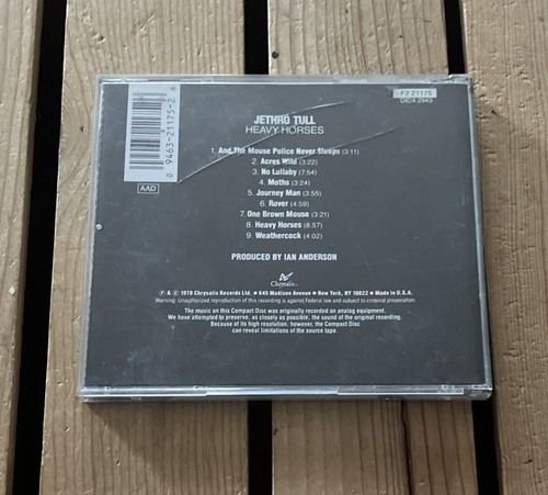 Heavy Horses by Jethro Tull (CD, Jul-1990, Chrysalis Records) - Picture 3 of 4