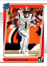 2021 Panini Donruss #262 Ja'marr Chase RC Rated Rookie Card Cincinnati Bengals