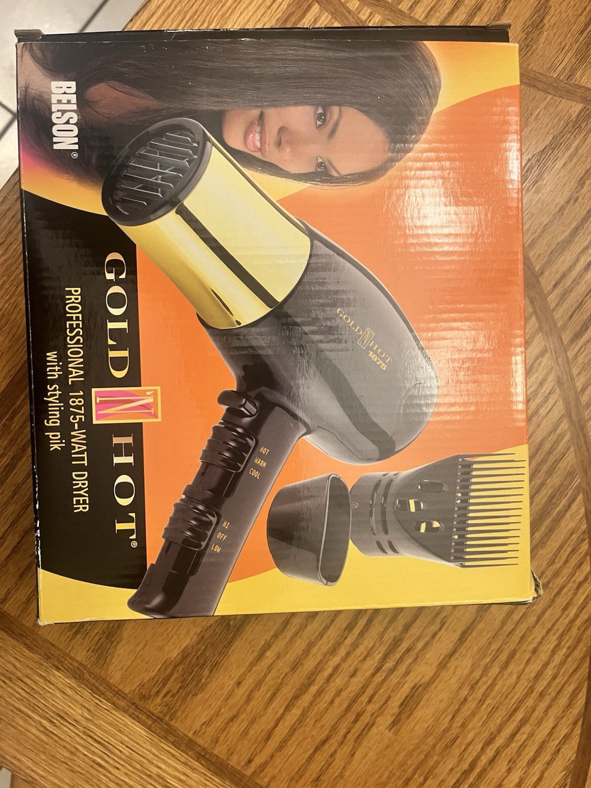 Gold N Hot Professional Ionic Detachable Hair Dryer and Styler NEW Open Box