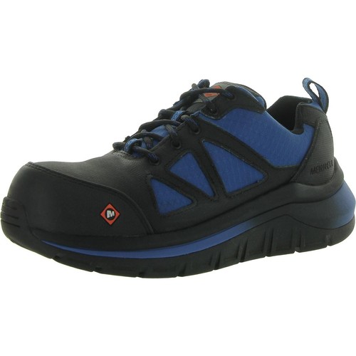 Merrell Mens Blue Leather Work & Safety Shoes Sneakers 5.5 Medium (D) BHFO 5744