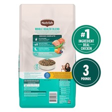 3lb Nutrish Indoor Cat Food | Dry, Chicken Lentils Salmon Complete Recipe 2.91 per gallon