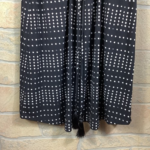 Tommy Bahama Dress Womens Size Large Black White Dunmore Tassel Front - Picture 4 of 5
