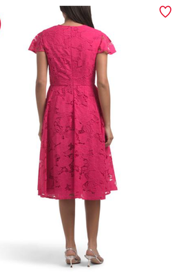MIKAEL AGHAL Floral Lace Flutter Sleeve Fit & Flare Dress Size:8 NWT | eBay