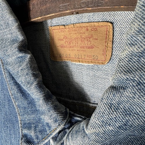 Vintage 70s Levi’s 70505 Trucker Jacket Size 50 Made in USA Blue Denim - Picture 6 of 6