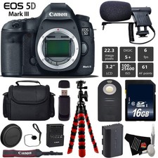 Canon EOS 5D Mark III DSLR Camera (Body Only) + Wireless Remote + Condenser