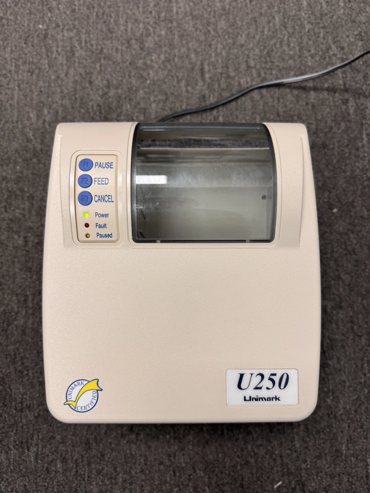 Unimark U250 Thermal Transfer Label Printer w/ Datamax AC Adapter 19V 50-2024-1 - Image 2 of 4