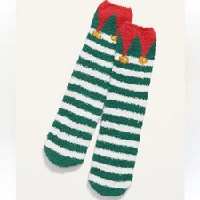 Festive ELF Striped Cozy Socks