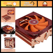 Low Profile CPU Cooler 53mm Height, 92mm Slim PWM Fan, AMD/Intel Compatible, ITX