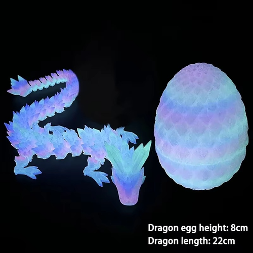 3D Printed Dragons Surprise Dragon Egg Articulating Gemstone Dragon Fidget Toy - Picture 11 of 26