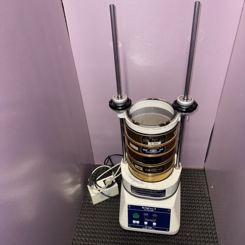 W.S. TYLER RO-TAP Type E Test Sieve Shaker w/ 4 Sieves, Catch Pan and PS (RT3).