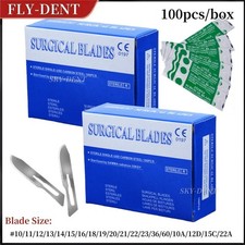 100pcs/box Dental Surgical Blades Sterile Carbon Steel Scalpel Blade Instruments