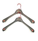KITON NAPOLI Stained Wood & Carbon Fiber 18” Jacket Hangers (2) Made In Italy