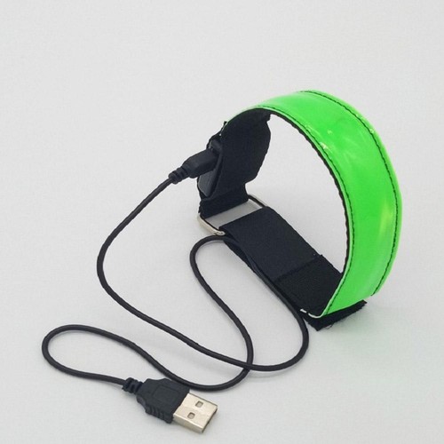 RECHARGEABLE LED ARMBAND Ankle Flash Light Night Safety Walking Cycling U6D1 - Picture 8 of 12