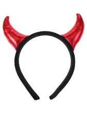 Halloween Women'S Devil Horns Headband, Red