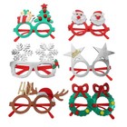  6pcs Funny Christmas Glasses: Holiday Party Eyewears - Features Snowflake,