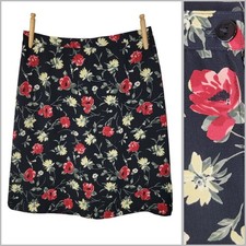 Vintage 90s Floral Skirt Size Small Medium Stretch Cottagecore romantic Alt