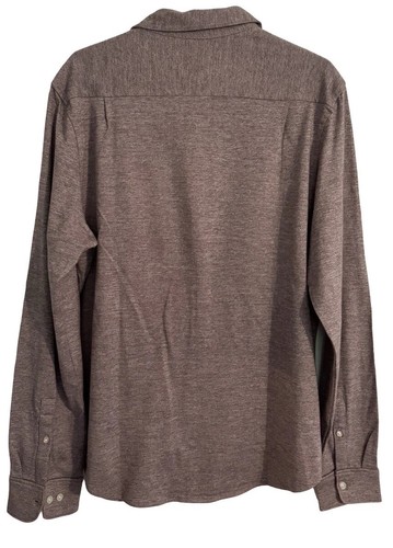 NUEVO CON ETIQUETAS Camisa de Vestir Pingüino Para Hombres Grande Abotonada Púrpura Jersey Tejido Manga Larga Suave - Imagen 3 de 12