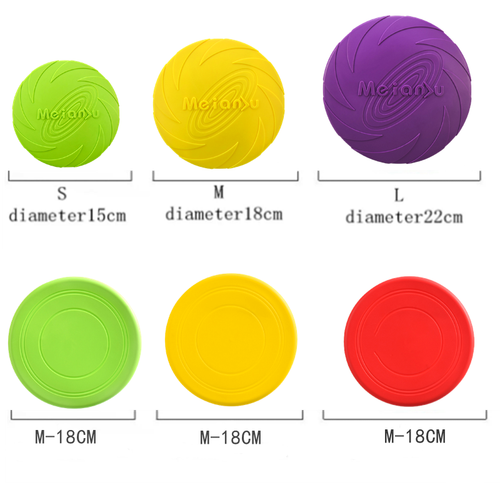 Soft Silicone Dog Frisbee Bendy Rubber flying disc flexible fetch toy frissbee - Picture 3 of 22