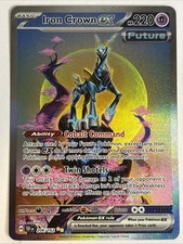 iron crown ex pokemon card value Scarlet and Violet Temporal Forces #206/162 Special Illustration Rare Holo Trading When Pokemon Iron Crown ex Pokemon