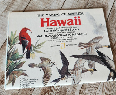 1983 National Geographic Making of America: Hawaii Map Cartograph