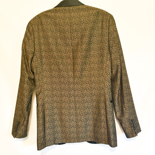 J Ferrar Smoking Blazer Herren 36R Slim Fit Schalkragen Gold Glanz Ein Knopf - Bild 6 von 15