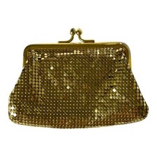 Whiting  Davis Vintage Kisslock Gold Mesh Coin Purse