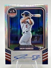 2026 Prizm Stars & Stripes USA Baseball Drew Burress Prizm Auto 108/149 Team USA