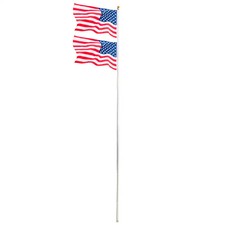 25ft Solemn Outdoor Decoration Sectional Halyard Pole US Multi Flagpole