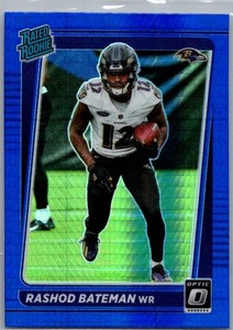 2021 Donruss Optic #210 Rashod Bateman Blue Hyper RC