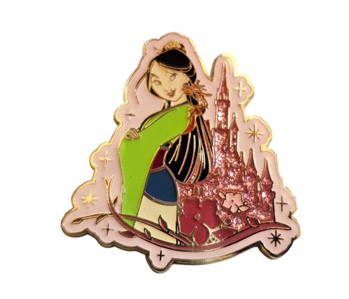 Prendedor Disney Princesa Con Brillo Castillo Colección Mulan Y Mushu - Imagen 2 de 4