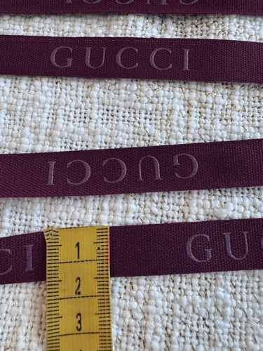 Authentic GUCCI Ribbon Rosso, 5/8 Inches wide, sell by the yard, Made in Italy. - Picture 7 of 16
