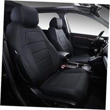 Suitable for Honda CRV Seat Covers, Waterproof Faux Leather Car Seat Black