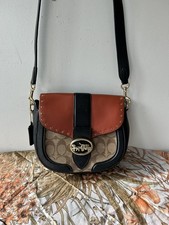 Coach Colorblock Georgie Saddle Bag, pre-owned 