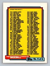 1992 Topps #658 Checklist 5 of