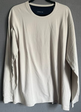 Jachs New York Sweatshirt Men XL Beige Cotton Blend Long Sleeve Crew Neck