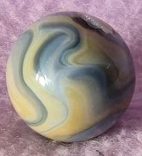 Vintage CAC Christensen Agate Swirl Shooter Marble .91” Inches Mother Earth