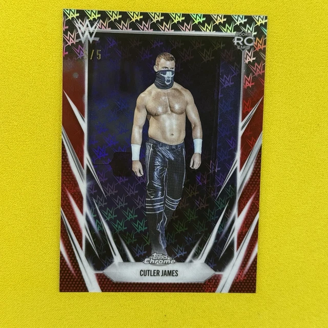 Cutler James 2026 WWE Topps Chrome ROOKIE RED LOGOFRACTOR 5/5! SSP #157 NXT RC